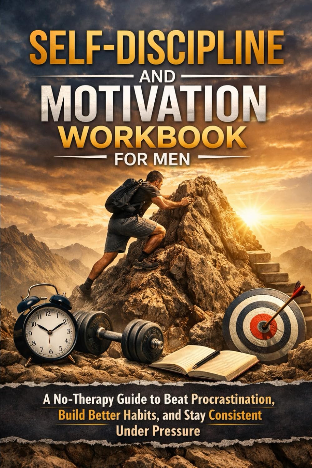Self-Discipline and Motivation Workbook for Men: A No-Therapy Guide to Beat Procrastination, Build Better Habits, and Stay Consistent Under Pressure