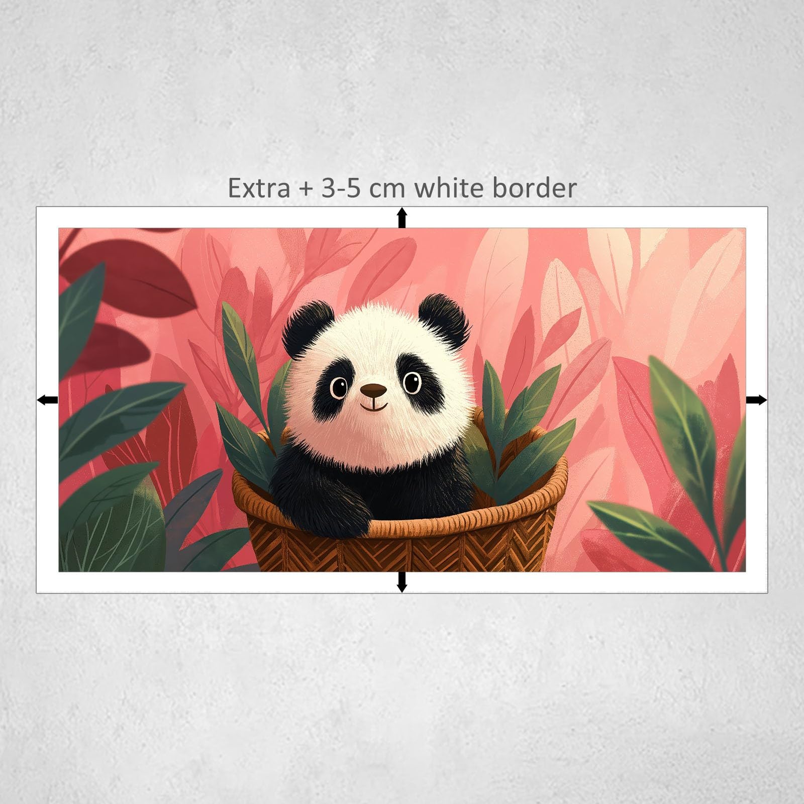 Generisch Obrazy na płótnie, animowana panda 120 x 60 cm, nowoczesna dekoracja ścienna, obraz na płótnie, obrazy ścienne, druk artystyczny, do salonu, sypialni, pokoju dziecięcego, dekoracja