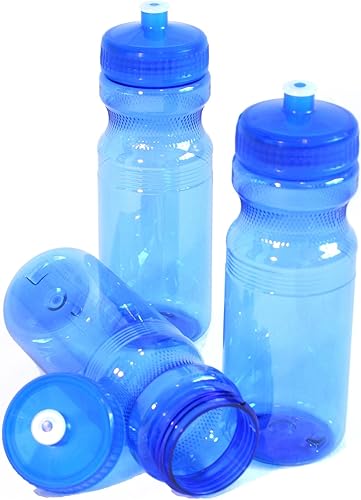 Miniatura 14 de Rolling Sands - Botellas de agua de 24 onzas sin BPA, paquete de 3, fabricadas en Estados Unidos Claro / blanco (Clear / White),Azul,Carbón