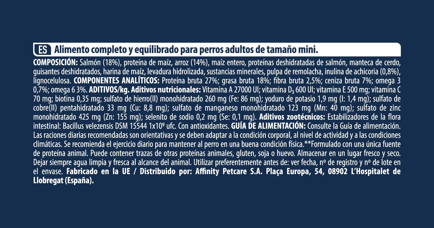 Advance Mini Sensitive Salmon - Cibo per Cani di piccola taglia con sensibilità digestive con Salmone, 7kg