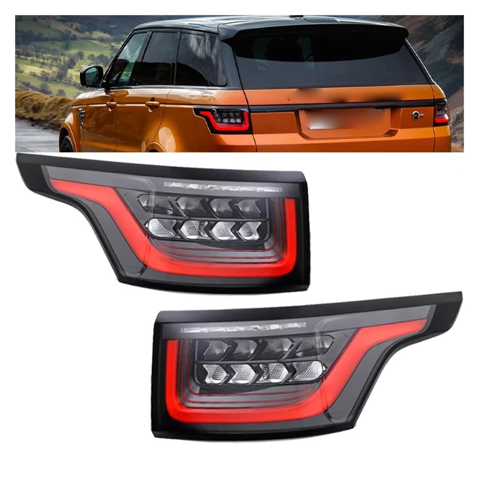 Faro Fanale Posteriore Per Land Per Rover Per Range Per Sport L494 2018-2021 Auto LED Fanale Posteriore Lampada Segnalazione Luce Retromarcia LR116468 LR116471 Luci Coda