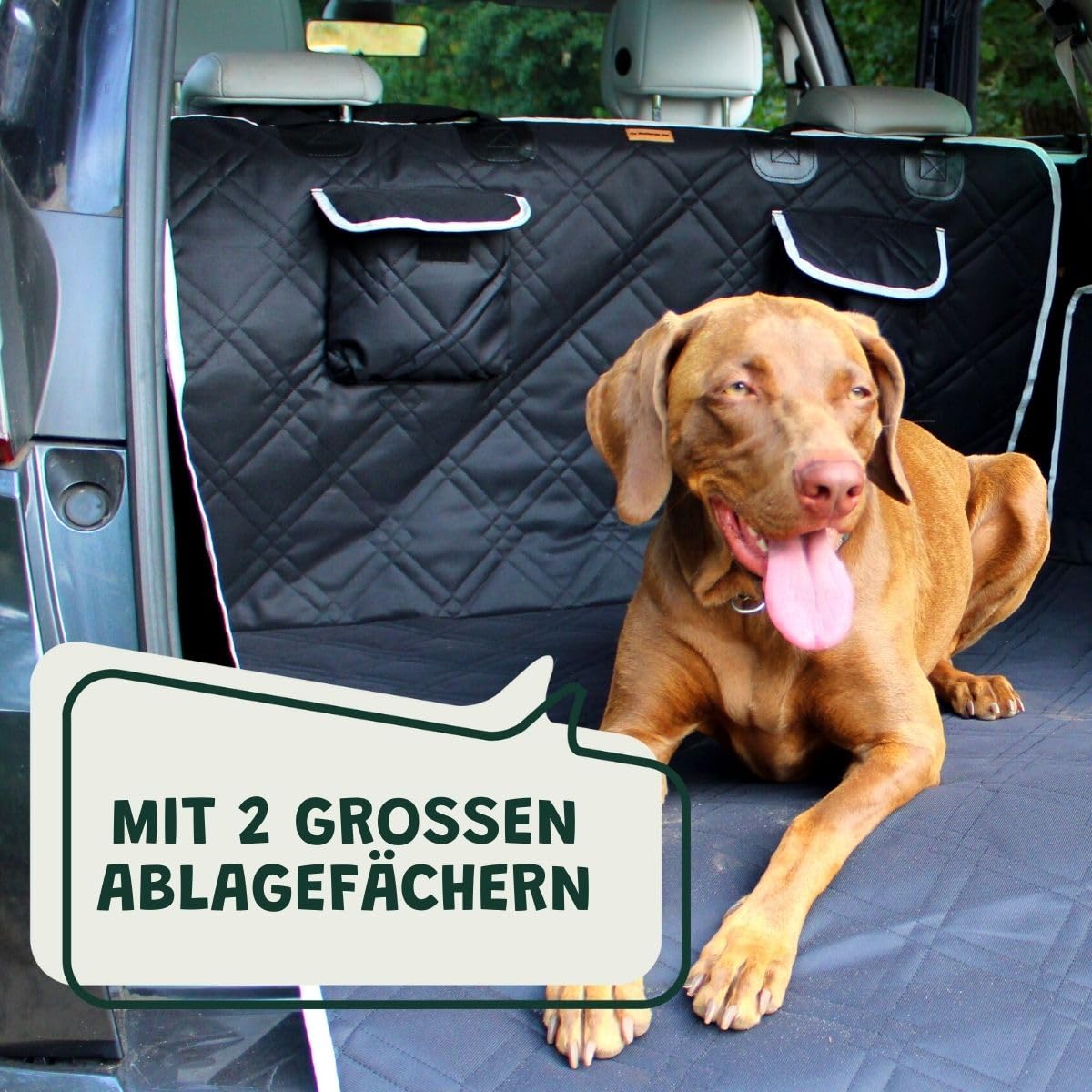 Premium Hundedecke Auto Kofferraum – Hundedecke wasserdicht und Kratzfest – Autodecke Hund Kofferraum – Kofferraumdecke Hunde