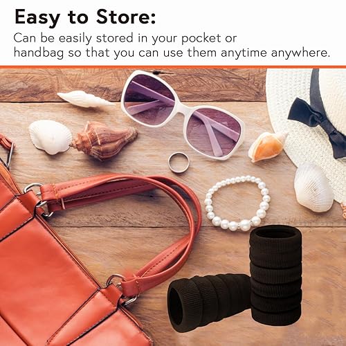 Miniatura 10 de MARY LAVENDER Lazos grandes y elásticos para todo tipo de cabello, de tela de rizo, ponis, soportes elásticos para cola de caballo, accesorios para