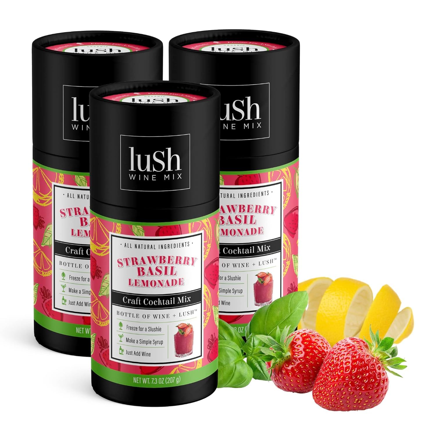 Lush Wine Mix Organic Cocktail Mixers, Drink Mix for 33