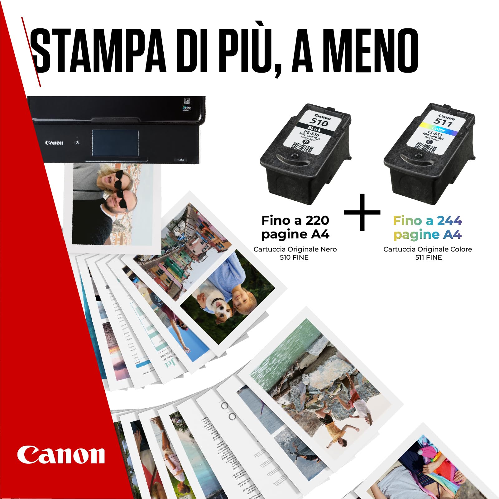 Canon Multipack Cartuccia & Carta Originali PG-510/CL-511 2 Cartucce 50 Fogli 4x6