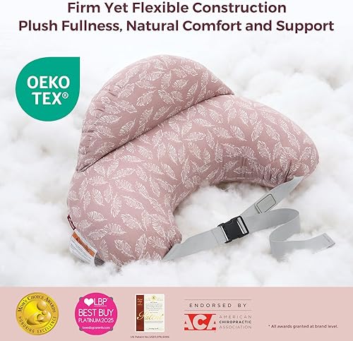 Miniatura 3 de Momcozy - Almohada de lactancia original con valla de seguridad innovadora, más ancha para mayor soporte a mamá y bebé, facilita la lactancia manos
