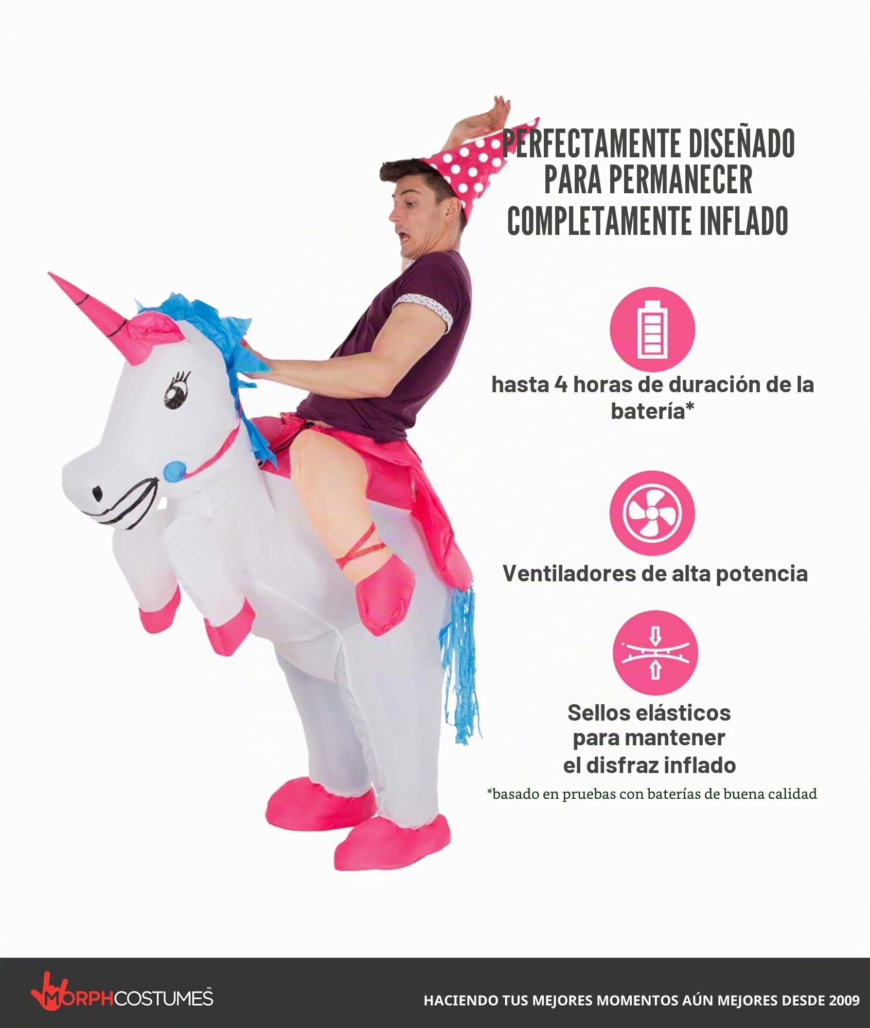 Paseo Adulto En Disfraz Inflable De Unicornio Caballo Mágico Disfrazarse Para Mujer Y Hombre , color/modelo surtido