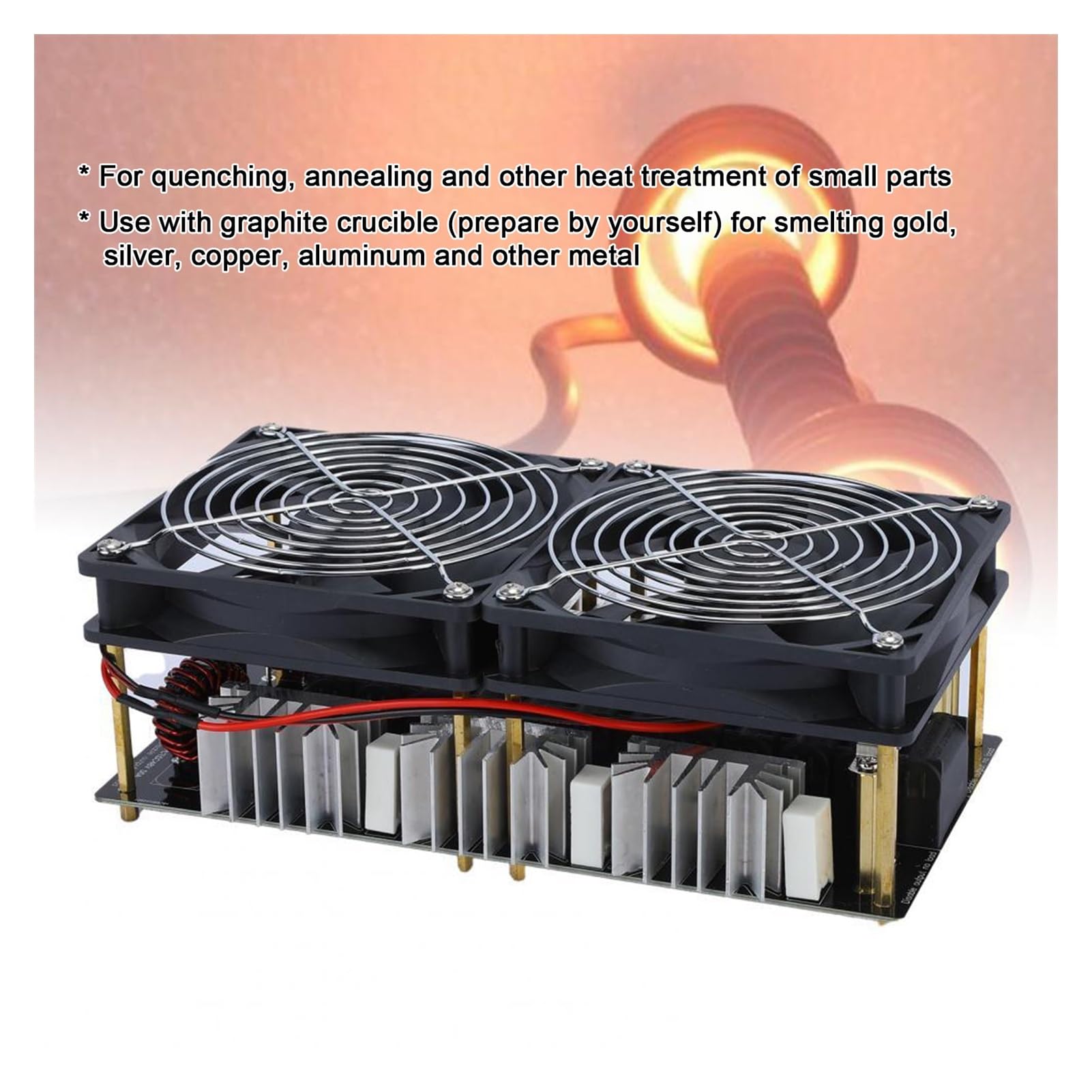 Nagrzewnica indukcyjna, 2500W 50A DC 12-48V indukcyjna płyta grzewcza ZVS moduł zasilania wysokiej częstotliwości niskonapięciowy podgrzewacz sterownika Flyback(2500W)