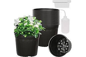 3 Gallon Pots for Plants Plastic: 24-Pack Heavy-Duty Gardening Planters
