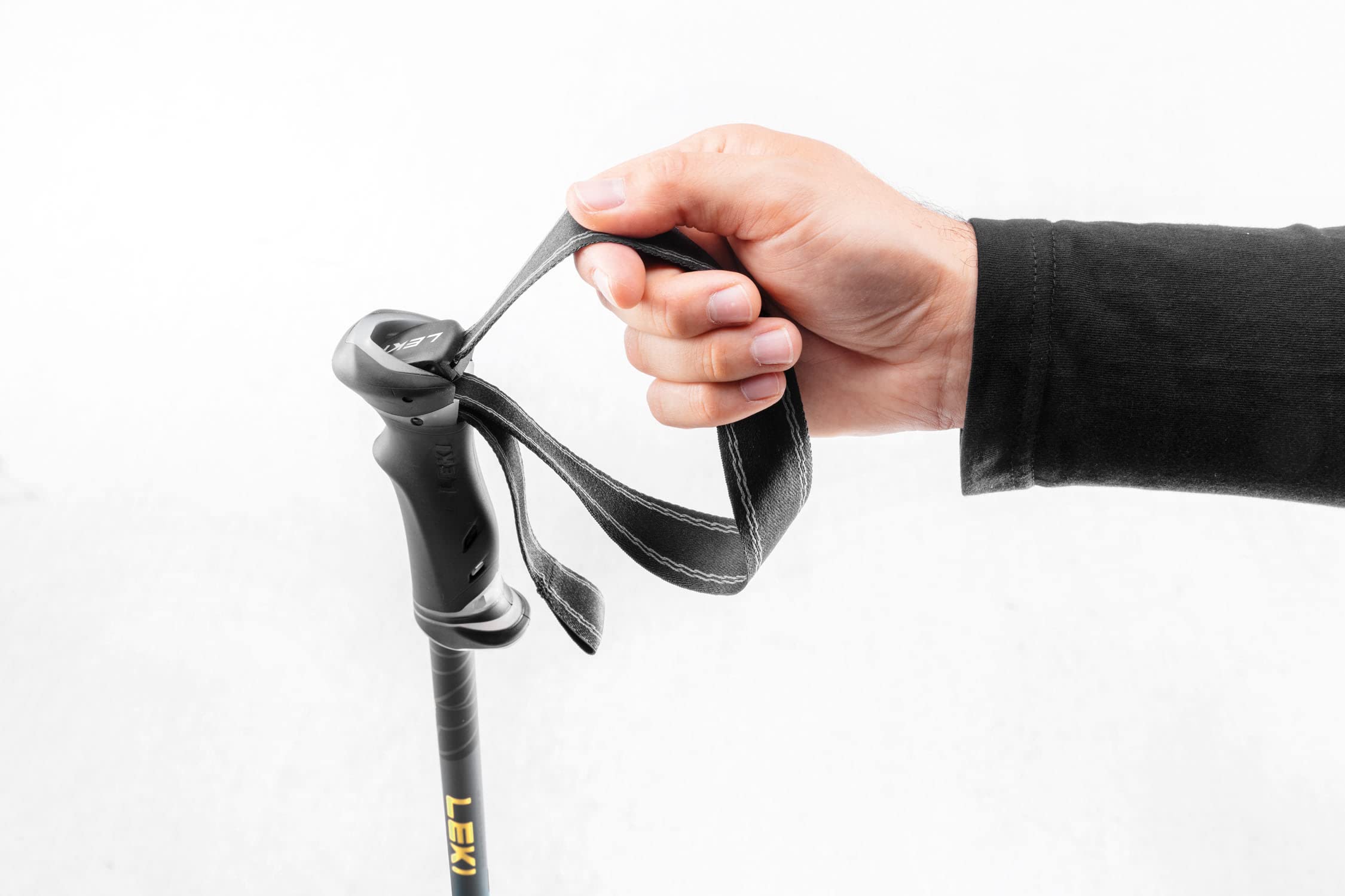 LEKI Journey Lite Aluminum Adjustable Lightweight Walking Poles for Trekking & Hiking - Anthracite-Black-Orange - 100-135 cm