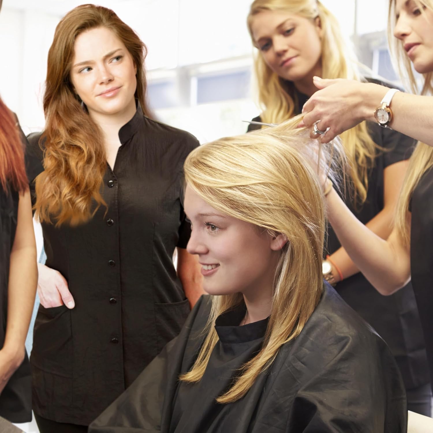 CHARLENE Anna Jacket Short-Sleeve Uniform with Personalized Name and Logo Embroidery Stylist Barber Groomer Nail Art Smocks