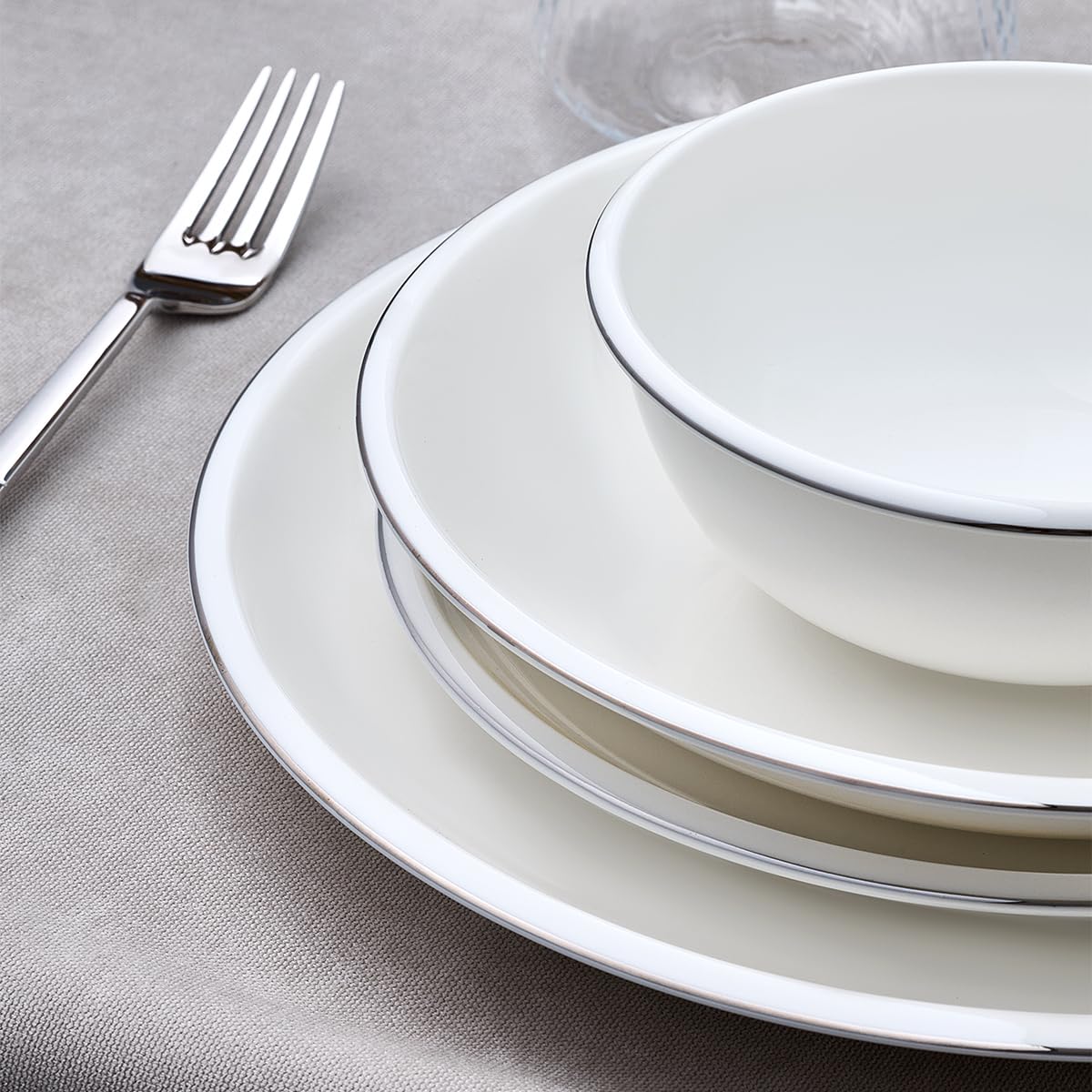 Ar Yıldız Evaliza Platin Elegant 30 Parça Yemek Takımı- 6 Kişilik