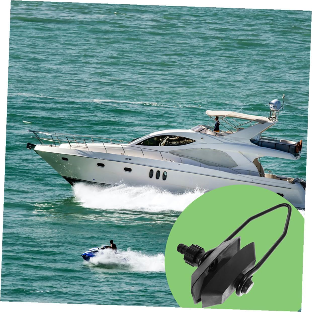 2pcs Boat Motor Flushers Outboard Engine Flush Kit with Dual Water Feed Caps for Marine Outboard Motor Cleaning and Maintenance Accessories