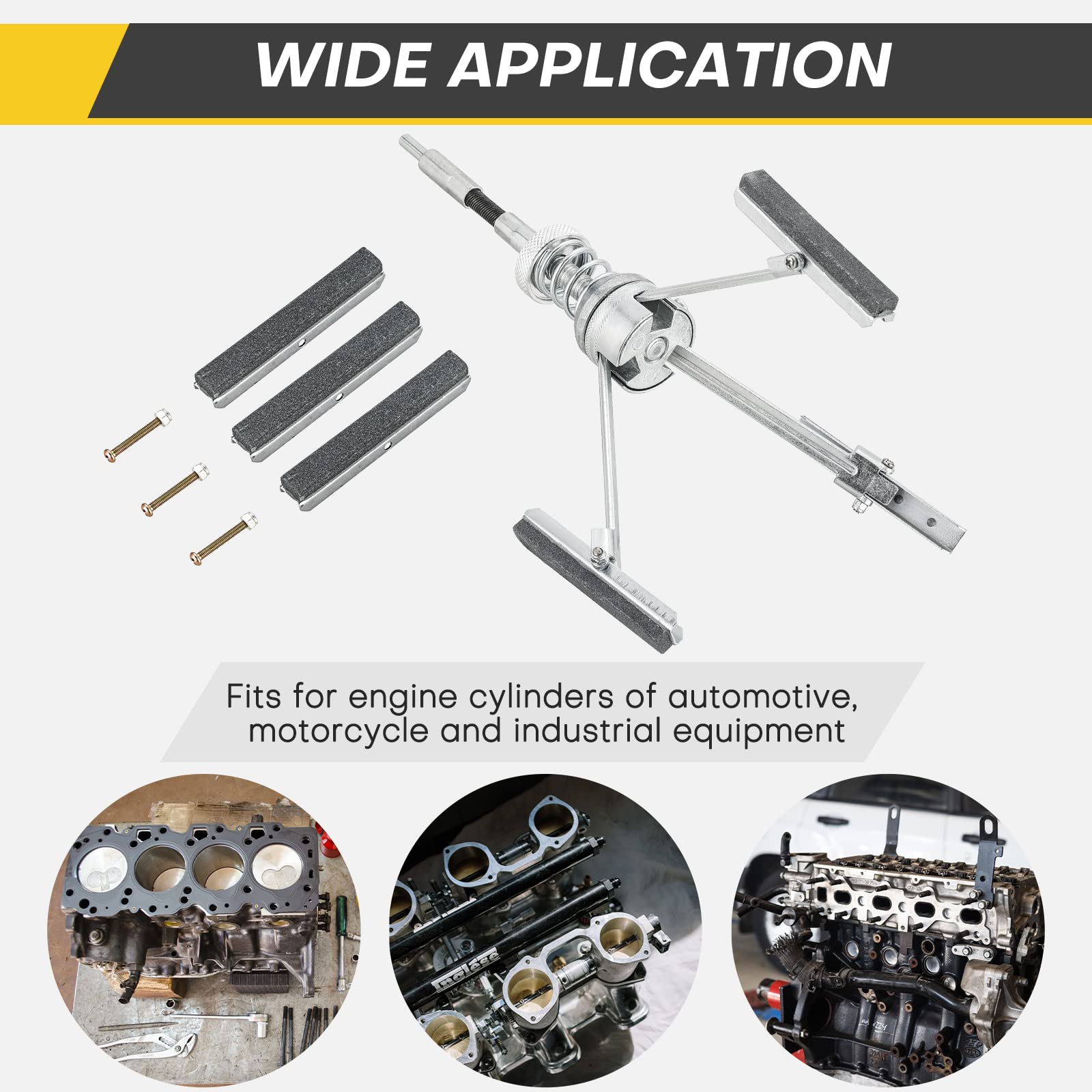Outil De Déglaçage Cylindre Moteur 3 Pattes Réglable - Honeur Piston Pour Voitures, Camions, Bus Et Tracteurs - Métal Professionnel