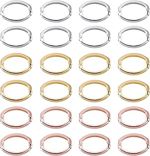 SUPERFINDINGS 24pcs 3 Colori Ganci A Clip A Molla Tondi Multi Colori Gancio A Clip A Scatto Moschettone Anelli di Salto Aperti per Borse Portamonete Portachiavi