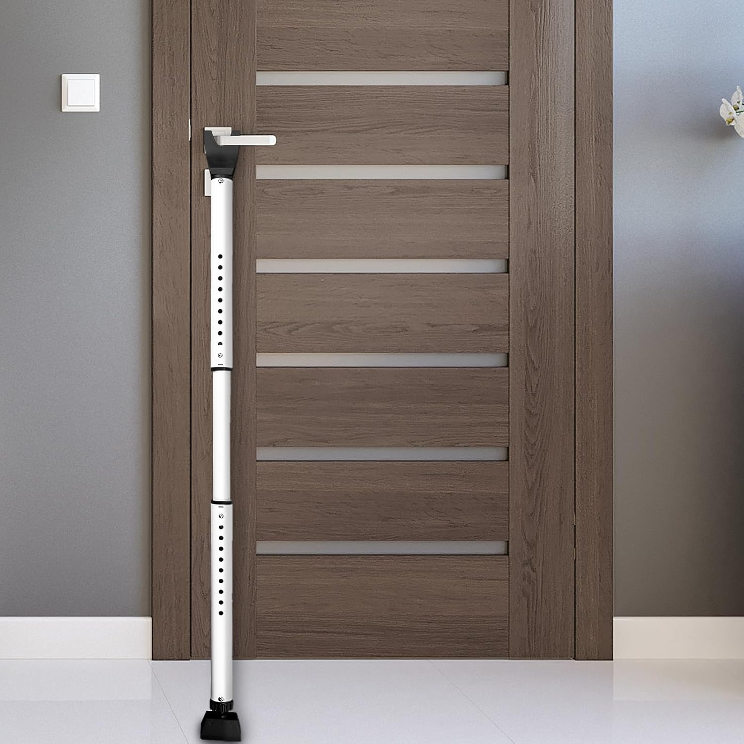 HOMGEN Adjustable Security Bar Door Brace 3Stage Adjustable (84cm