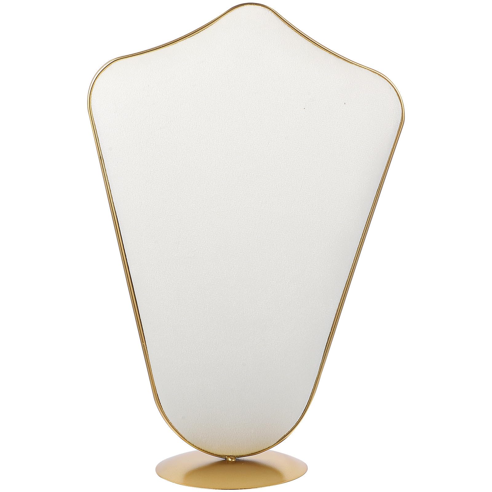 Rangement bijoux pour coiffeuse : le bustier porte-collier en métal doré chic