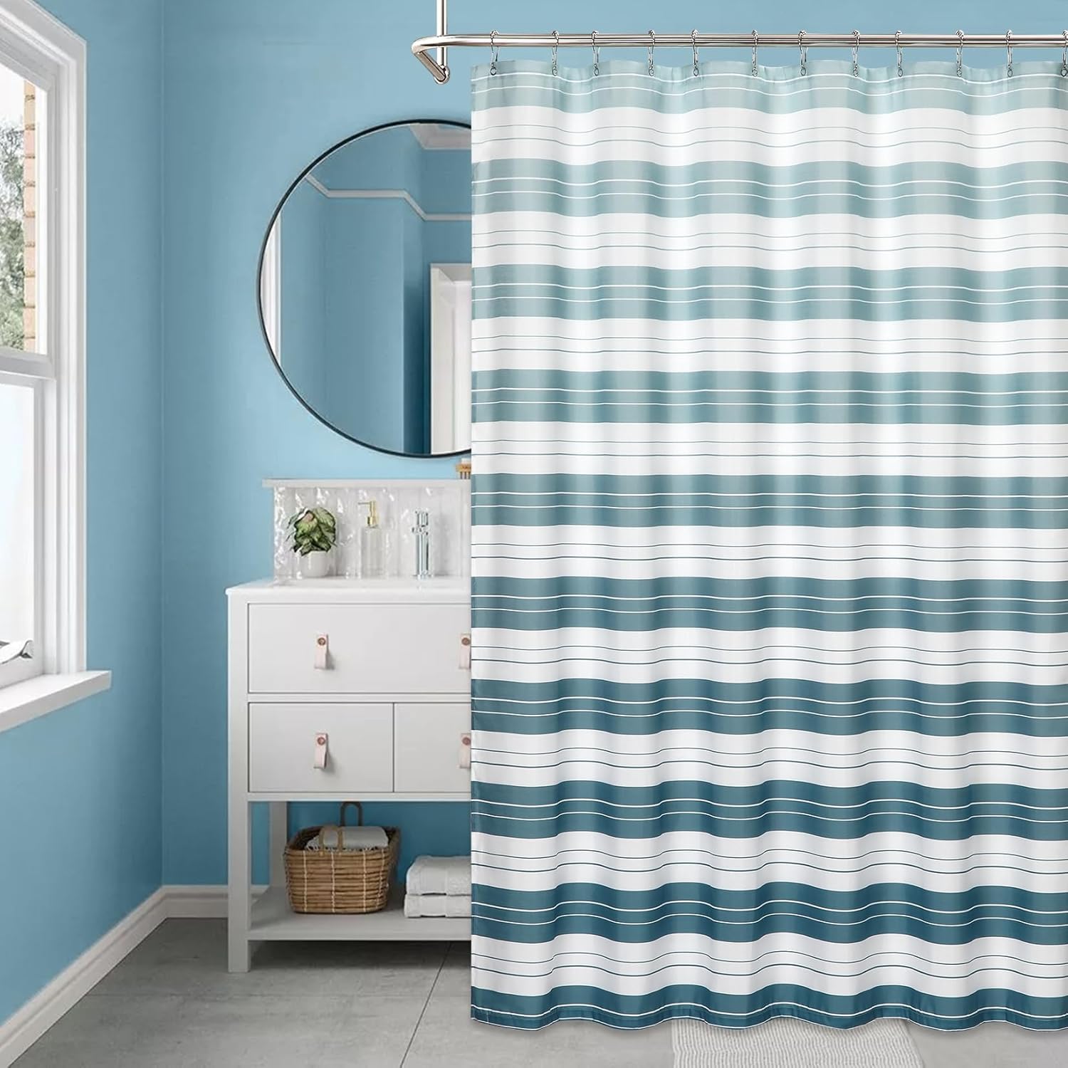 LULUWAY Spring Shower Curtains for Bathroom Ombre