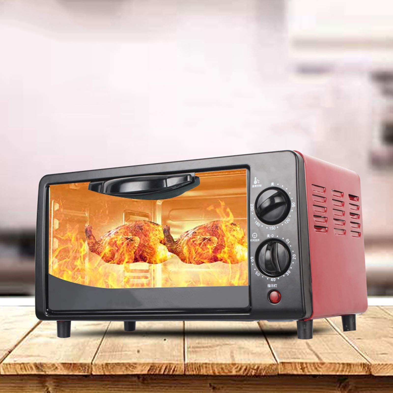 Kuchenka mikrofalowa 800 W z płytą grillową i stojakiem na żywność, regulowana temperatura, timer 60 minut, kompaktowa konstrukcja blatu do małych kuchni