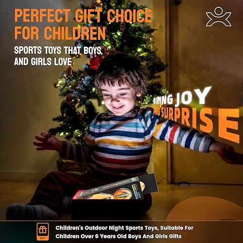 Miniatura 6 de Balón de fútbol recargable que brilla en la oscuridad para niños de 8 a 12 años, bola de espuma LED activada por movimiento con apagado automático,