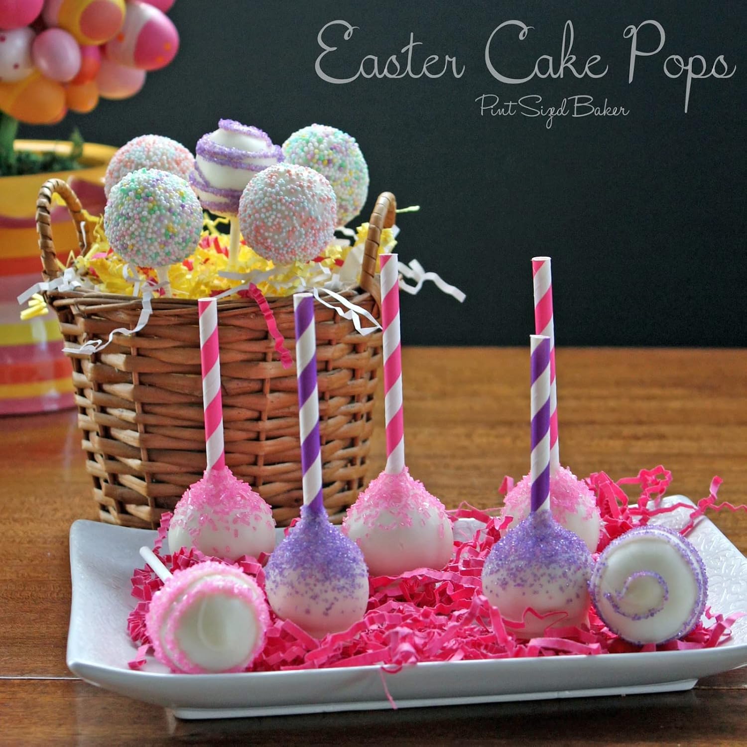 Hot Pink Striped Paper Straws - 7.75inch Disposable Pink and White Paper Straws Cake Pops Stick for Party Supplies, Birthday, Wedding, and Halloween (100 Pack)
