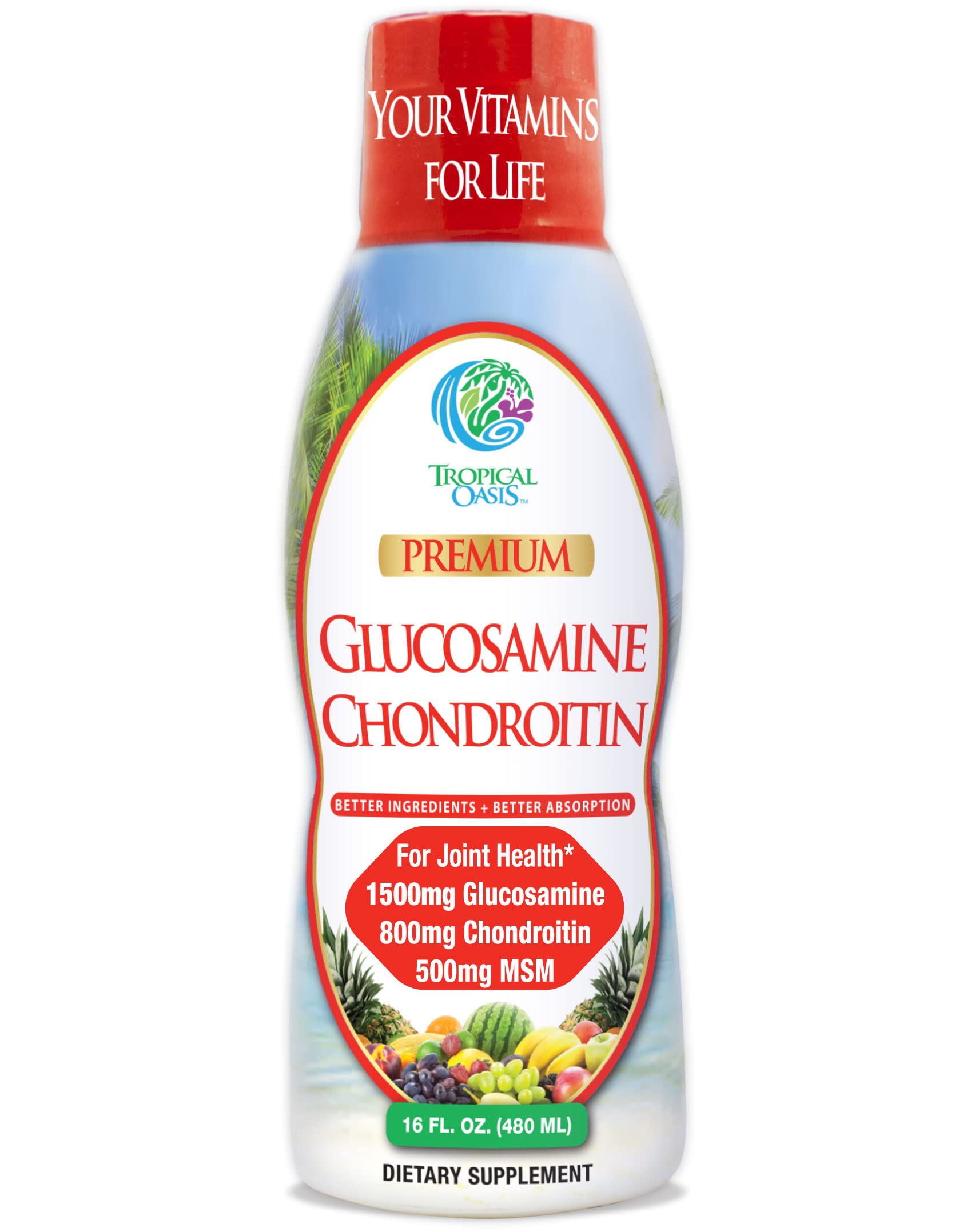 Tropical Oasis Premium Liquid Glucosamine Chondroitin & MSM