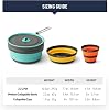 Sea to Summit Ultralight Folding Kitchen Set for 2 Person (1 Pot, 2 Bowls, 2 Cups) Food Grade Silicone, Hard Anodized Aluminum, # gray