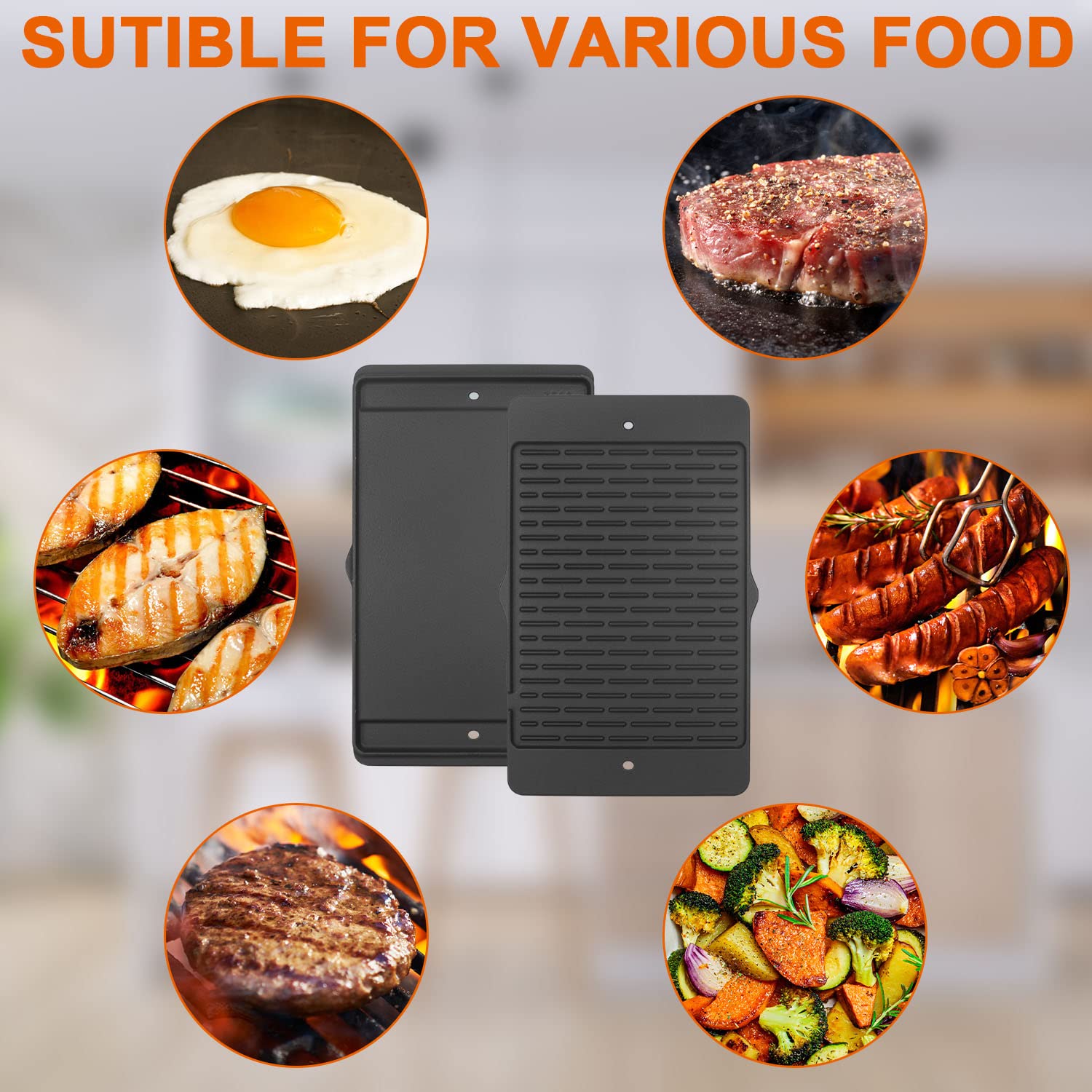 Plancha De Gas Butano Profesional 7566 Cast Iron Grill Griddle For