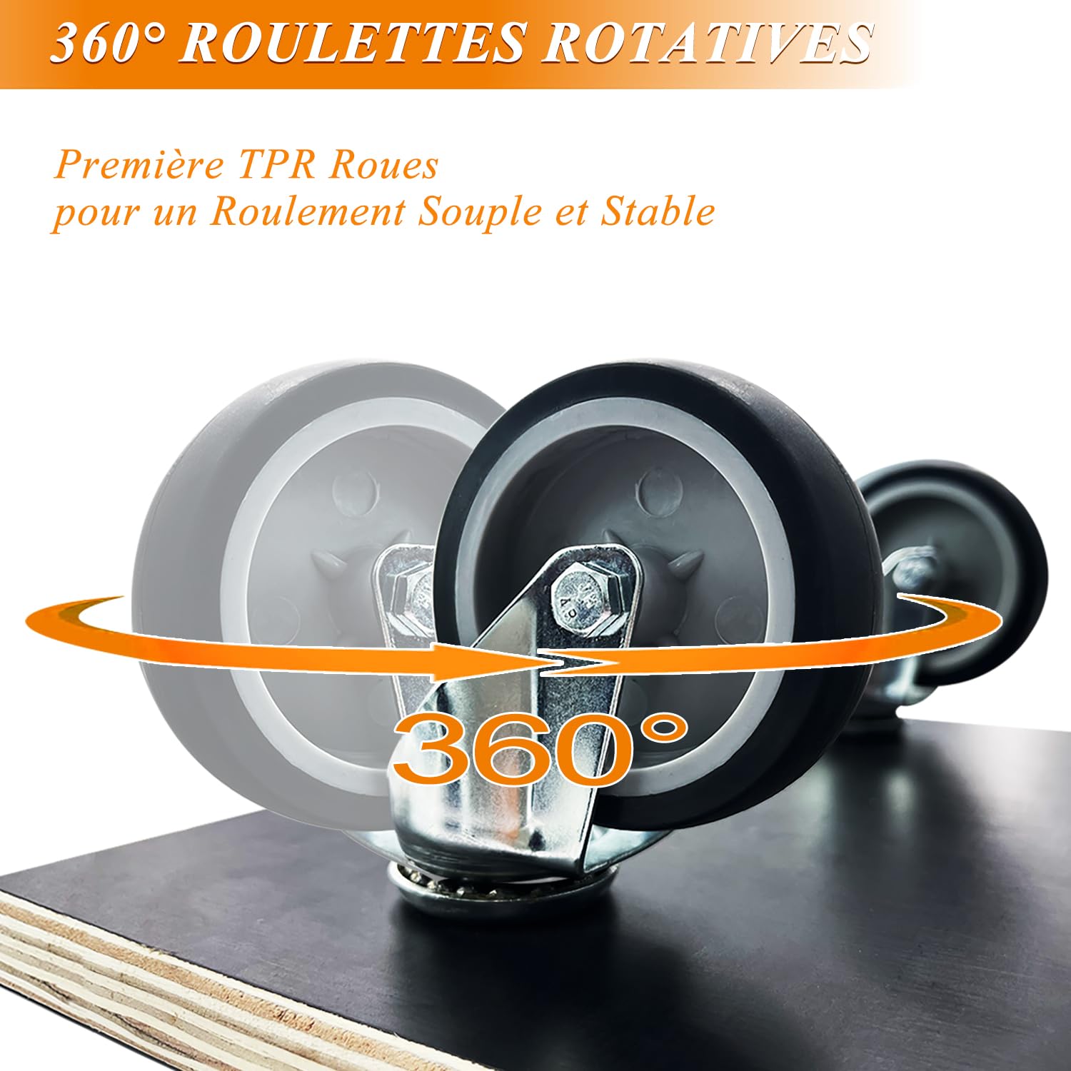 Lot De 2 Planches à Roulettes De Transport FIVMEN - 52x39cm, Charge 150kg, Roues 360°, Modulables