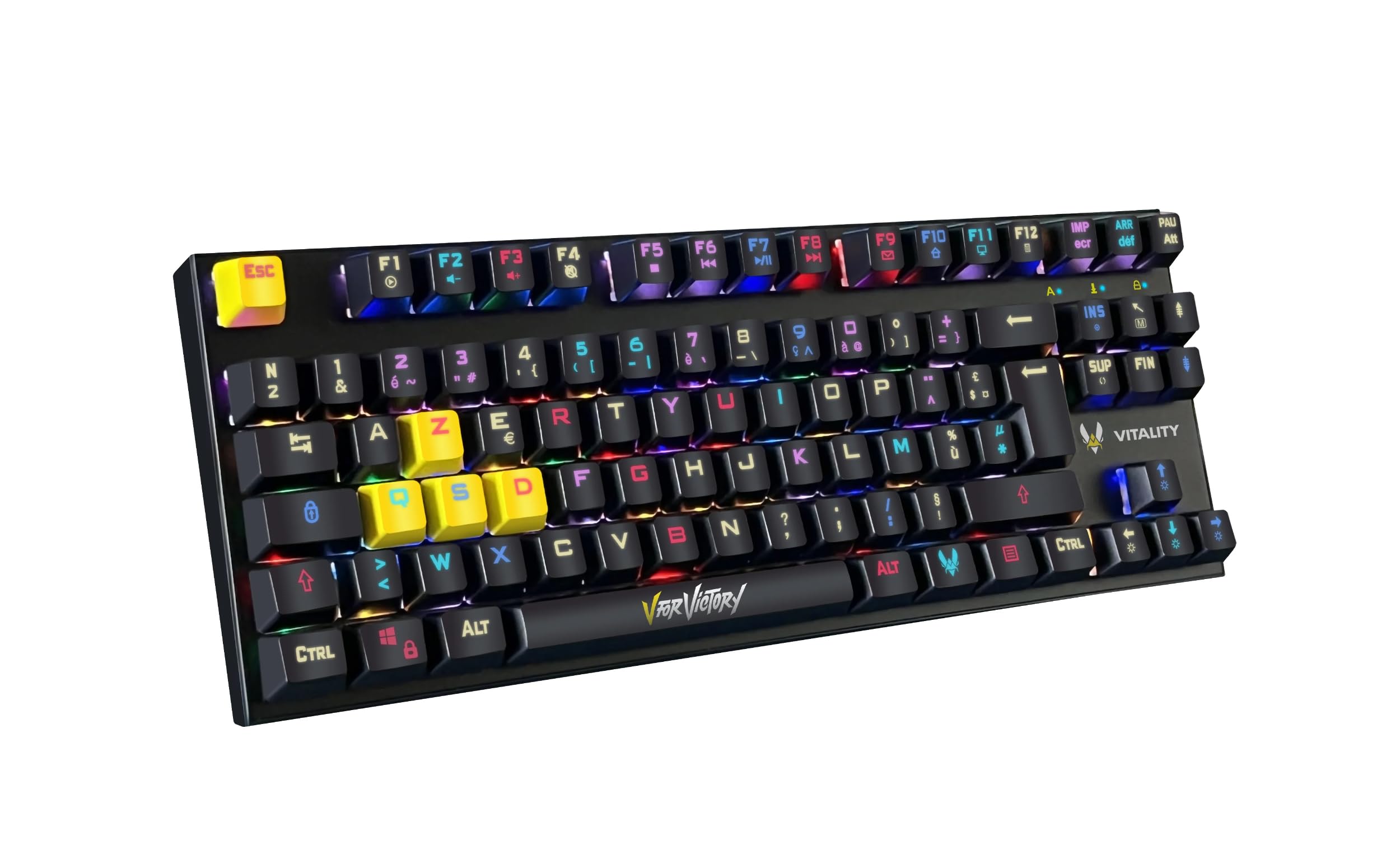 Clavier Officiel Gaming mécanique TKL Noir et Jaune
