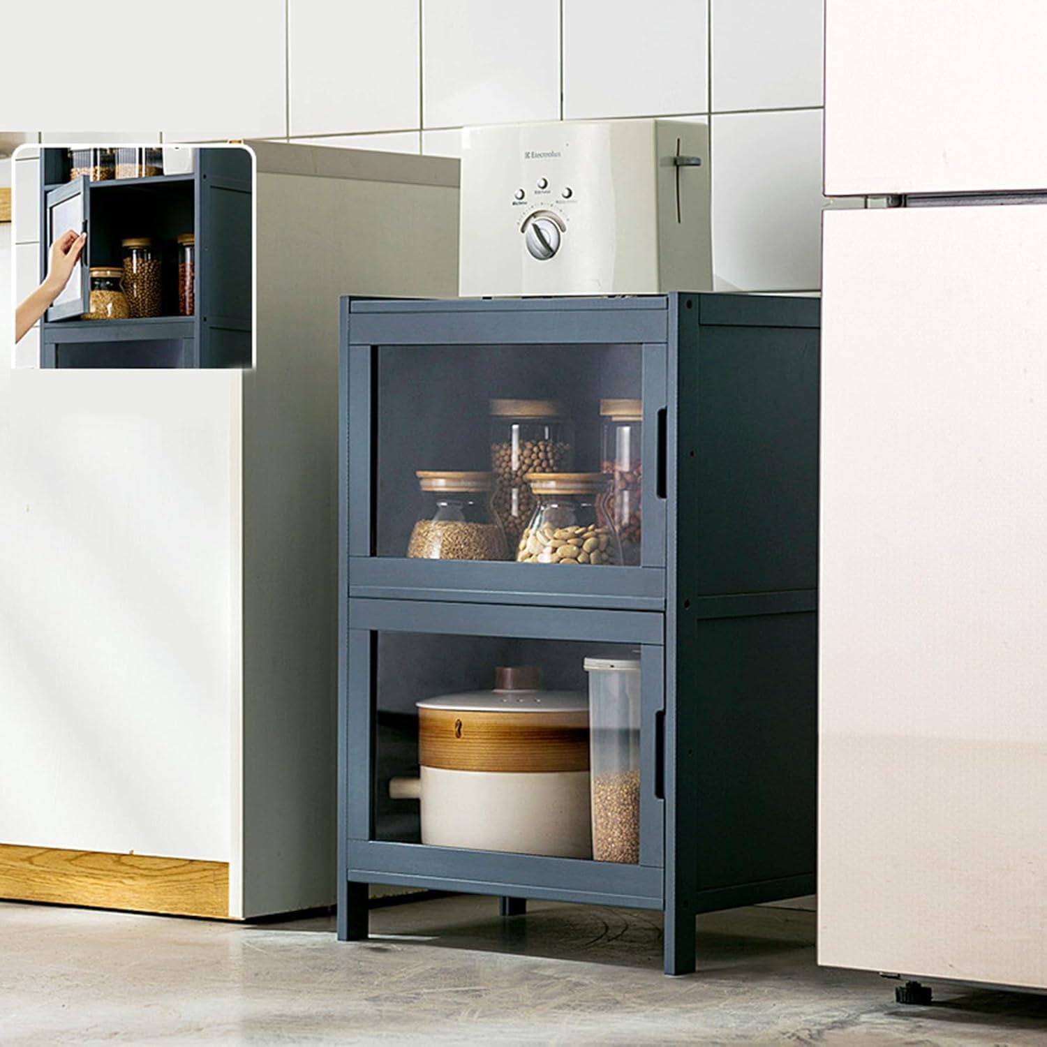BHGFYXBS Freestanding Kitchen Sto Cabinet With Doors – Versatile Sideboard & Cupboard For Pots Pans Ses – Ideal For Living Room Pantry & Nized Sto Soluts,A-43 * 32 * 68Cm,A-43 * 32 * 68cm