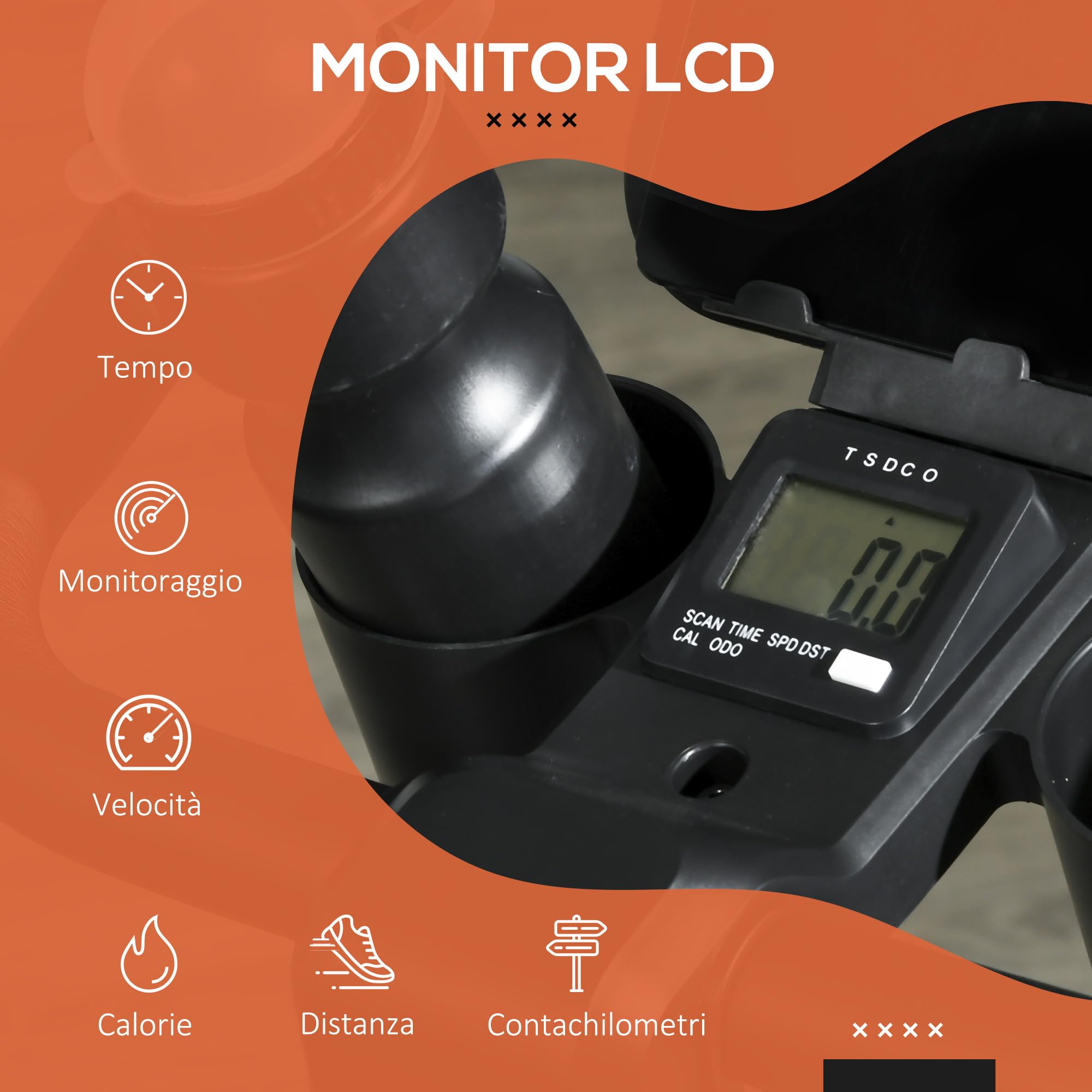 SPORTNOW Cyclette Professionale Magnetica con Volano da 4kg Display LCD