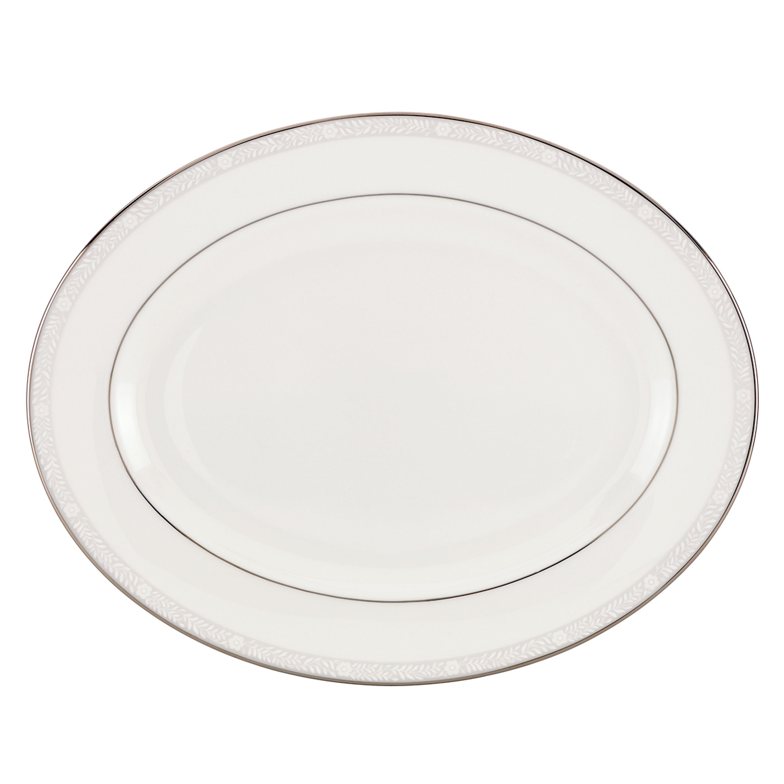Lenox Sheer Grace Plateau ovale plat de service blanc pour entrée et viande