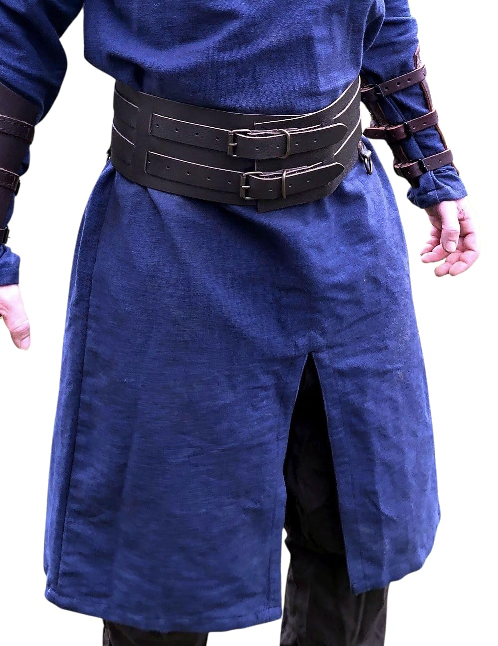 Leonardo Carbone® Unisex Breiter Wikingergürtel Solveig - Ledergürtel Herren, Wikinger Kleidung Herren, Gürtel Damen, LARP, Karneval, Accessoires Cosplay, Hobbit Kostüm - 100% Echtleder