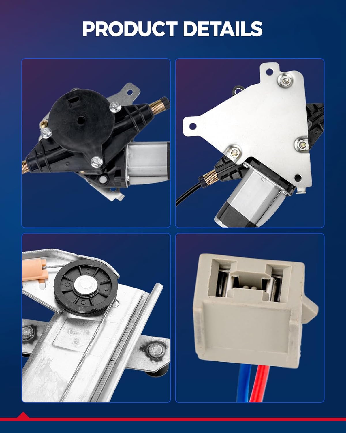 KAX 741-664 Power Window Regulator with Motor Assembly Front Left Driver Side Original Equipment Replacement Compatible with Crown Victoria 1992-2011, Grand Marquis 1992-2011, Marauder 2003-2004