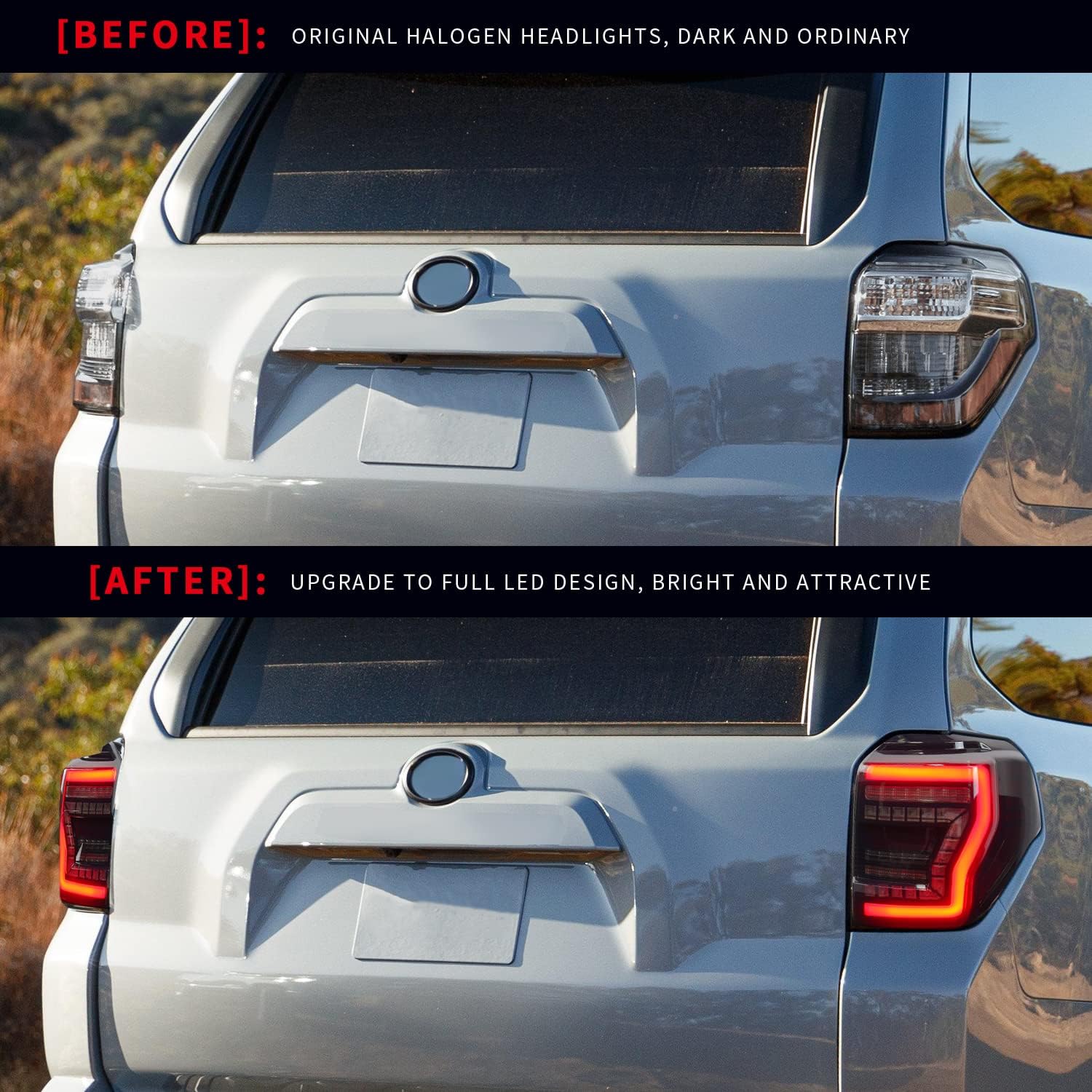 Tail Lights Assembly Compatible with 2010-2024 Toyota 4Runner TRD/Limited/Off-Road/SR5/Sport/Nightshade w/Sequential Turn Signal & Start Up Animation Brake Reverse Lights Replacement,Smoked