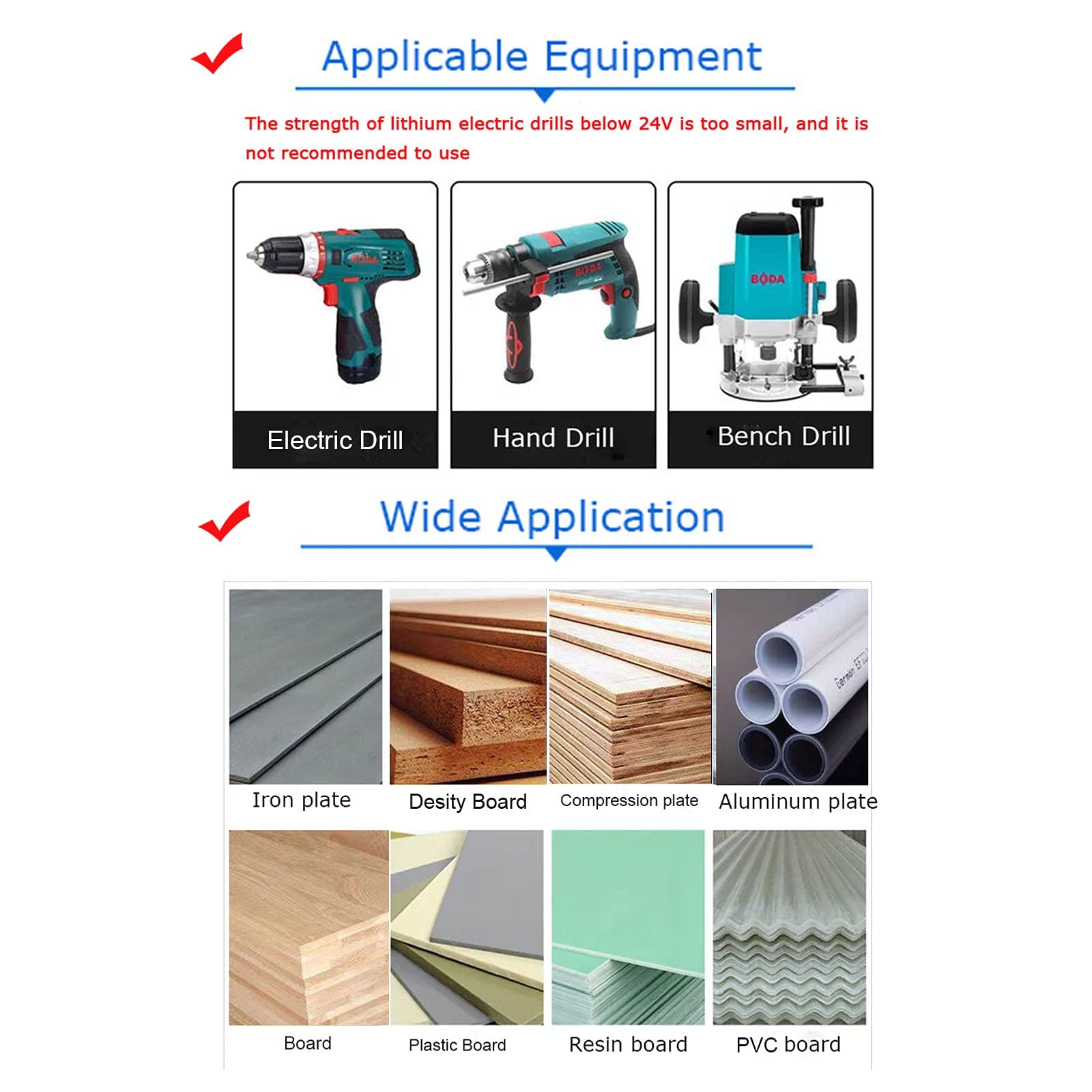 Sierra De Corona De 160 Mm, Acero Rápido Bimetálico HSS M42, Con