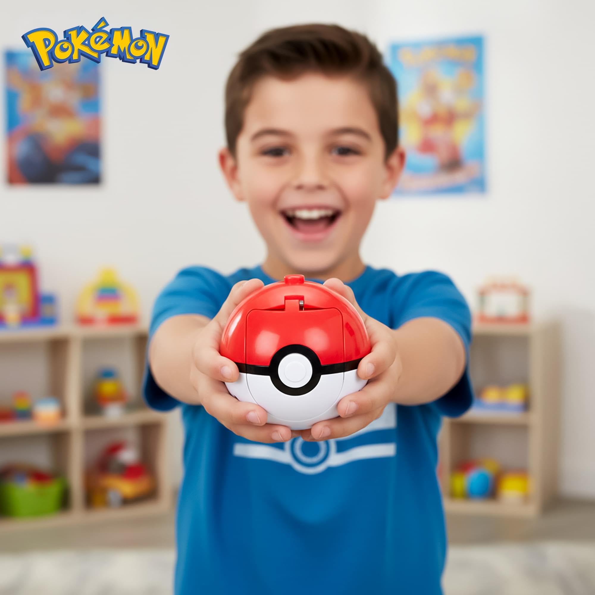 Pokémon Pack de toupies de Combat Évoli Toupie de Combat avec Lanceur de toupie Poké Ball