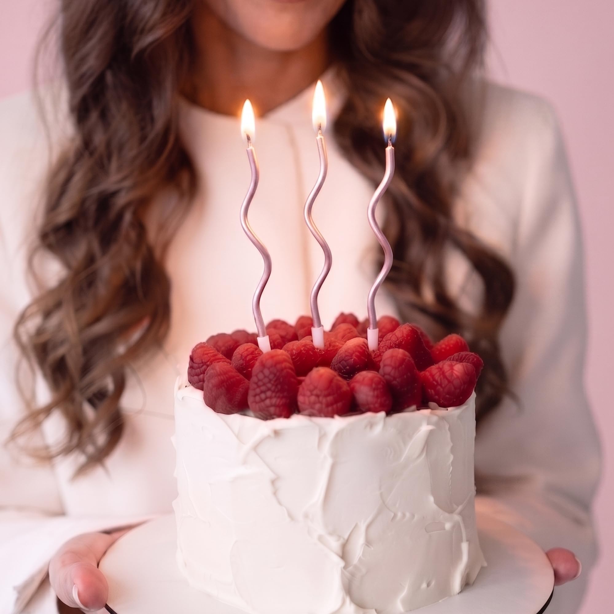 PHD CAKE Velas de cumpleaños de 2.76 pulgadas, color rosa diamante, 1 número, velas de números rosas, velas de números de pastel, celebración de fiesta