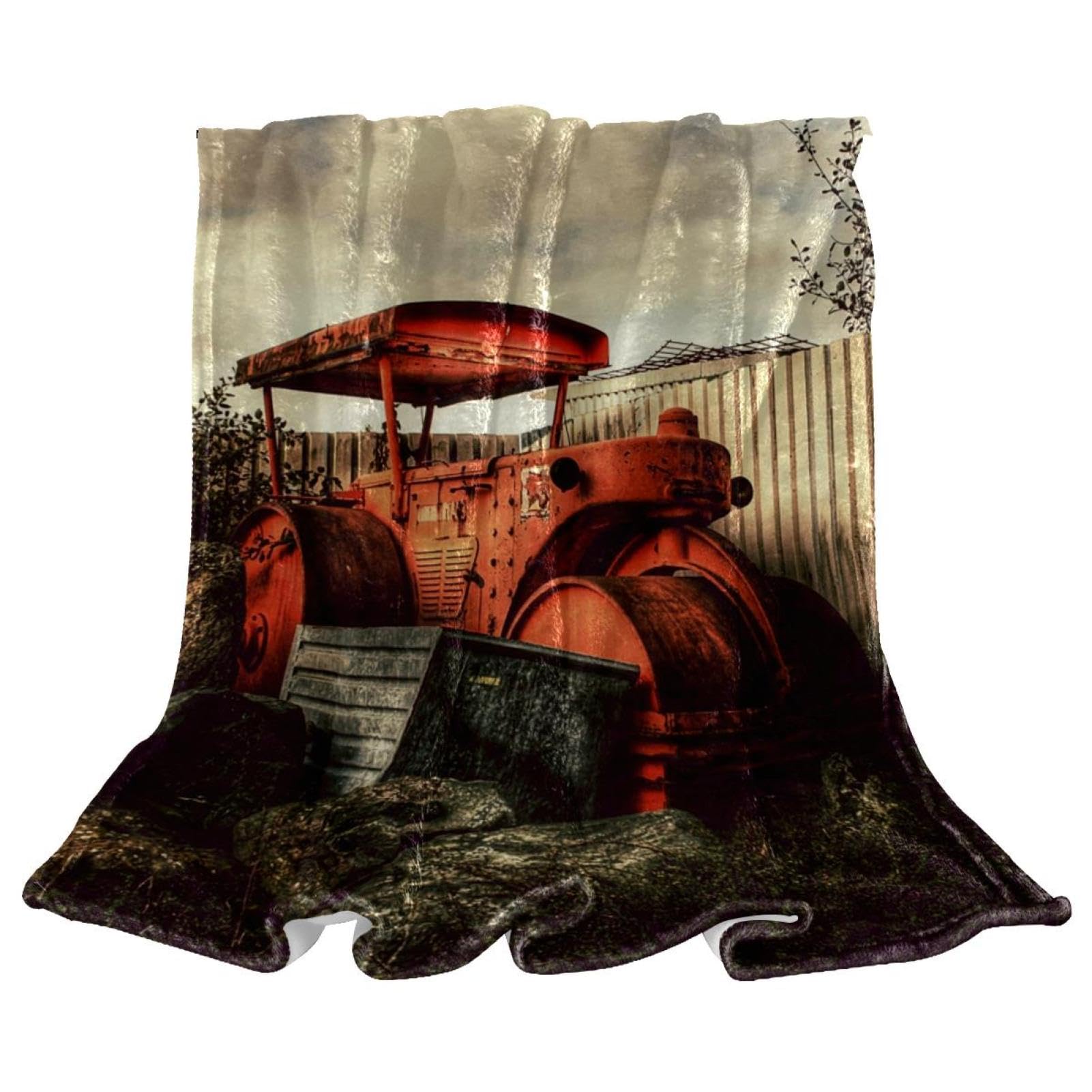 Plaid chaud et doux en polaire tambourin 150x130cm isolant thermique de lit