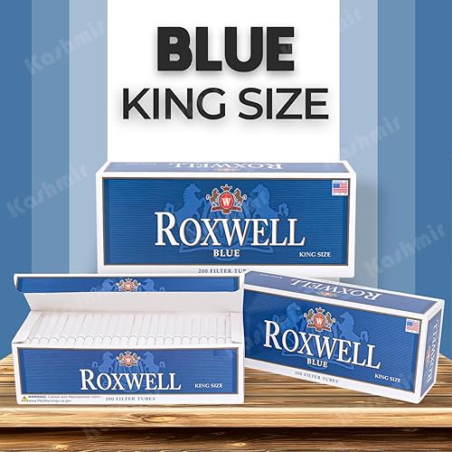 Vista 30 de Roxwell - Tubos para cigarrillos de tamaño 100, 1000 unidades, 5 cajas de 200 tubos, filtros blancos de extracción suave, tubos preenrollados