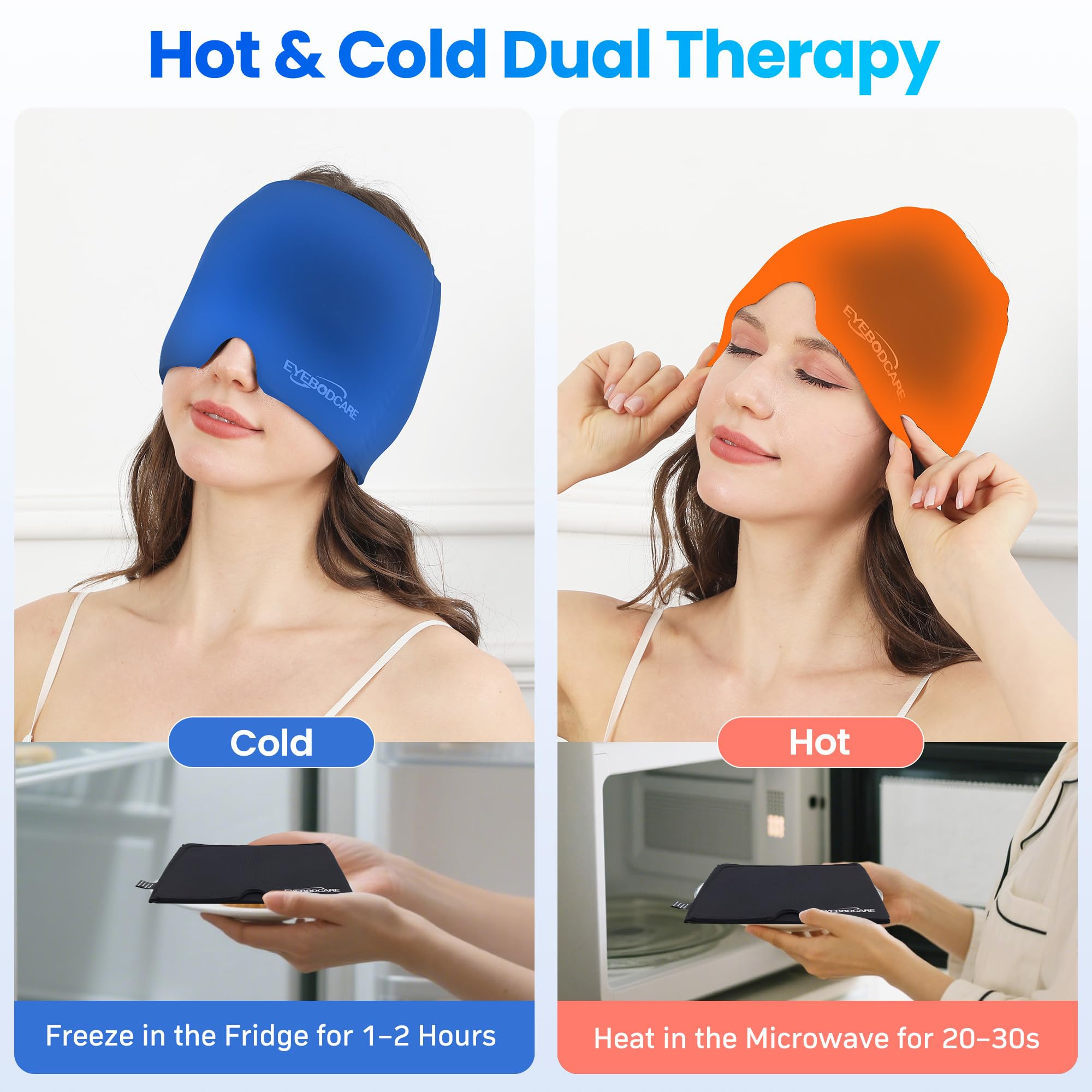 Migraine Relief Cap, Reusable Cold Compress Headband,1pcs — Amazon image 9
