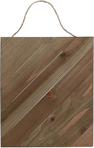 Hampton Art Plank Diagonal - Placa de madera rústica de 8 x 10 pulgadas, letrero de madera en blanco, placas de madera, placas de madera en blanco