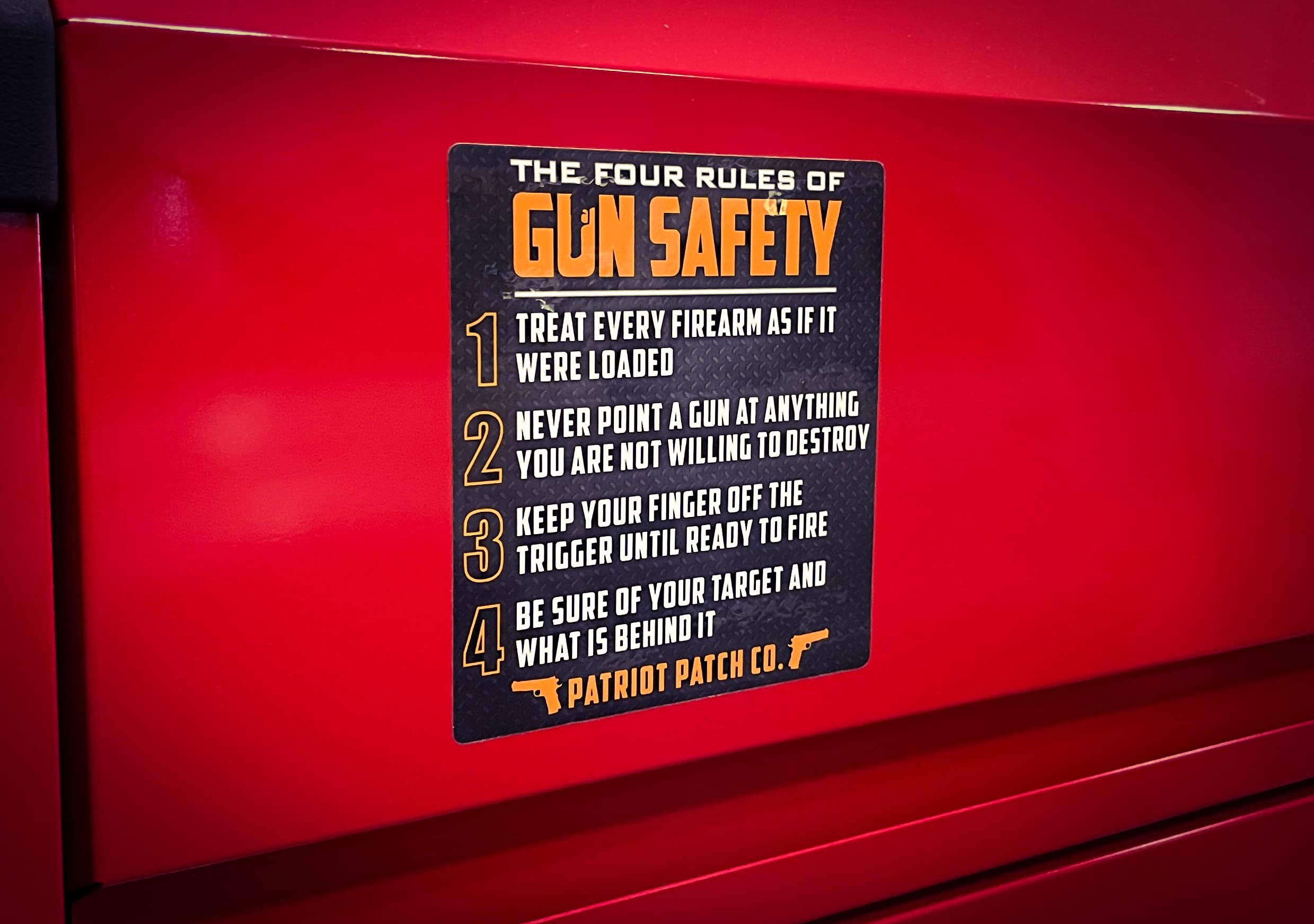 Firearm Education Sticker Patriot Patch Co. - 4 Rules Of Gun Safety ...