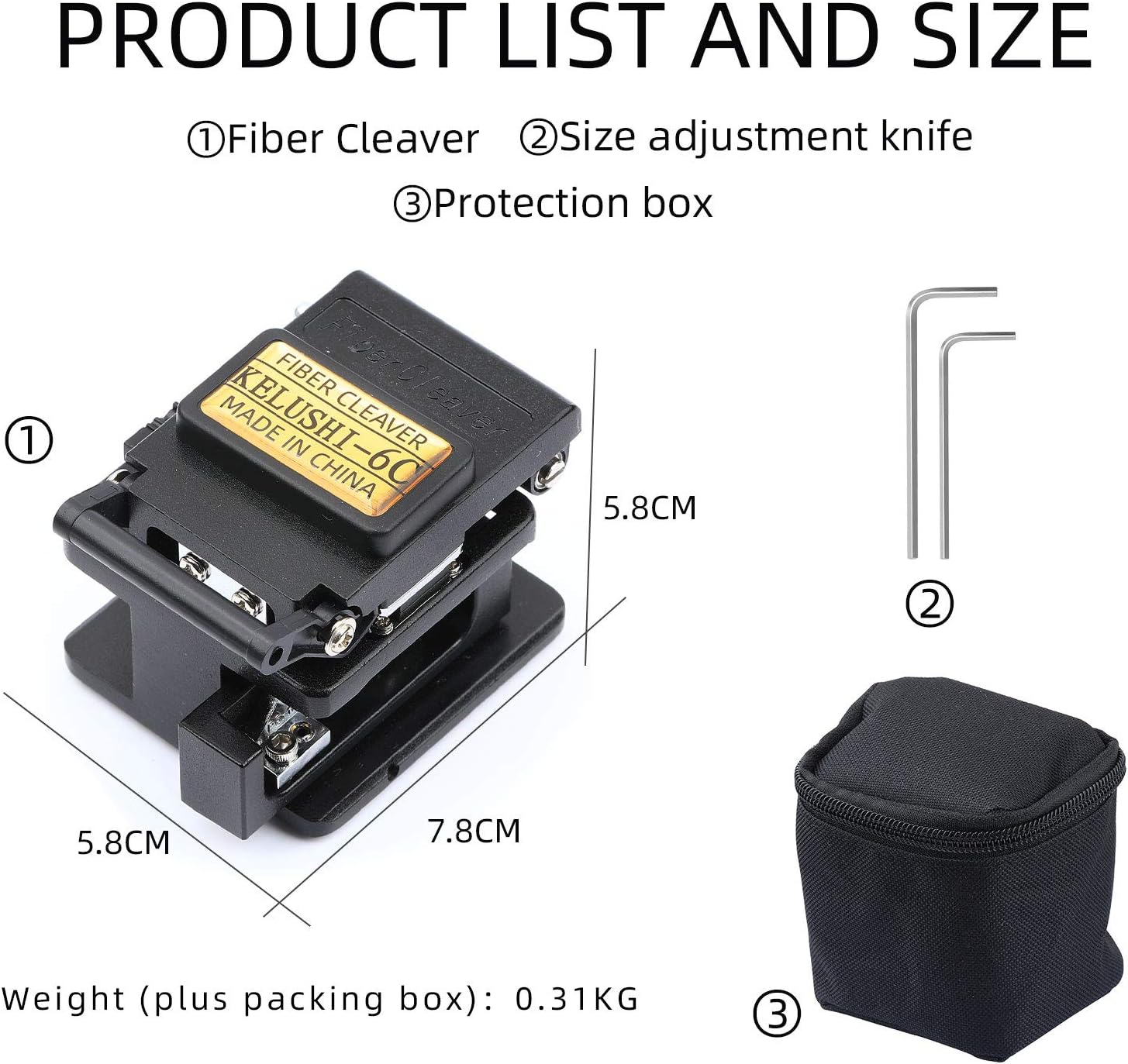 Best Cyber Monday 🔥 Cruiser 11 Pieces of Optical Fiber hot melt Tool kit Bag 10km Visual Fault Locator with FC Male LC Female Adapter 6C Fiber Cleaver and Mini Optical Power Meter Stripper Tools