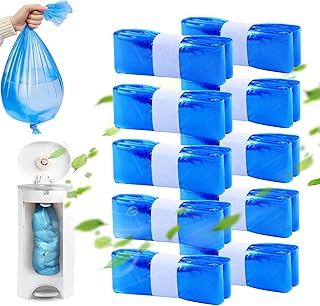 Nappy Bin Refill,10Pack Baby Scented Nappy Bags,Holds 2800 Newborn Diapers,Diaper Pail Refill Bags,Anti-Odor Antibacterial Nappy Disposal Bag Compatible With G-enie/A-ngelcare/T-ommee (Blue-1)