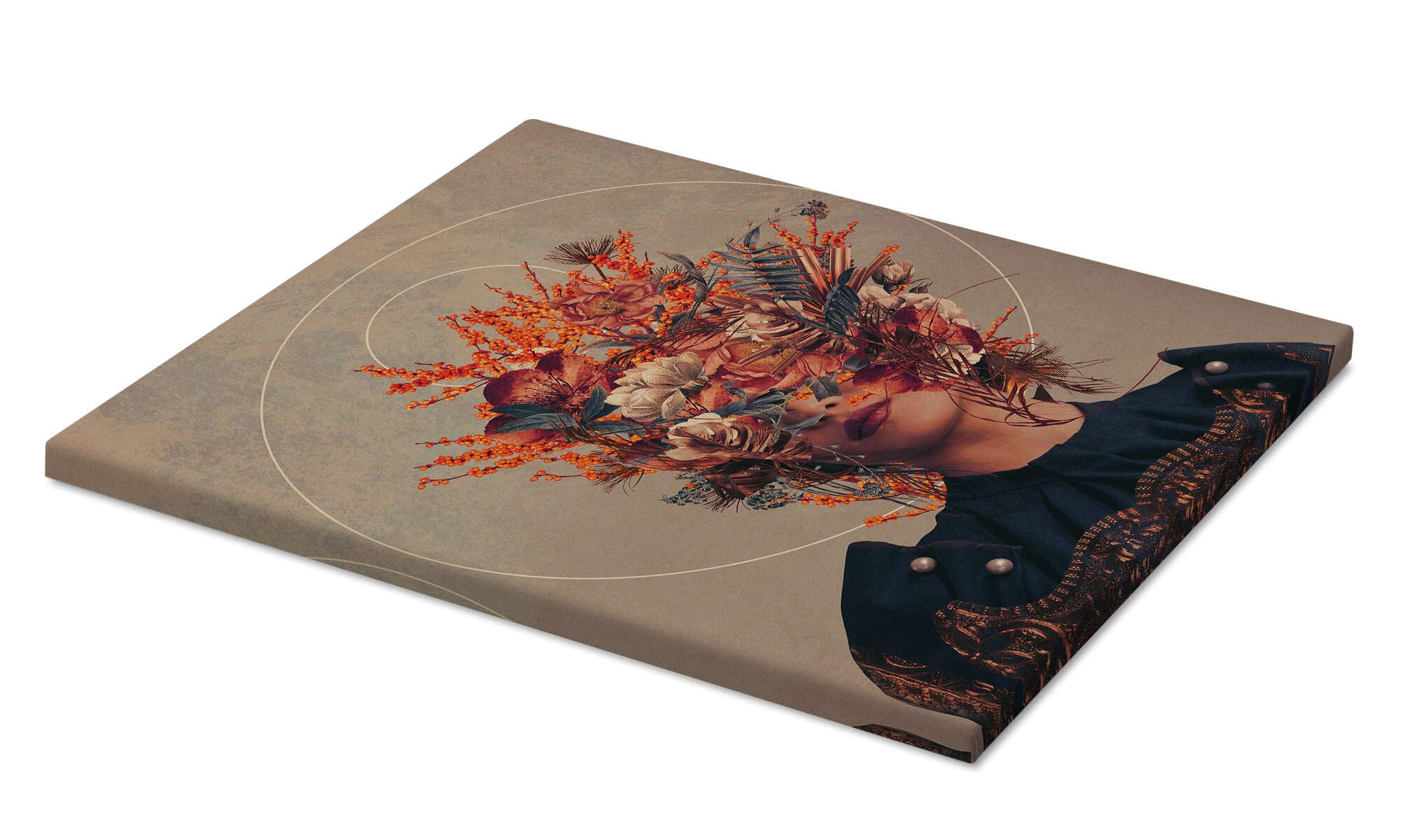 Posterlounge Autumnish beige elegance Stampa su tela | 50 x 70 cm di Frank Moth Quadri Decorazione per pareti