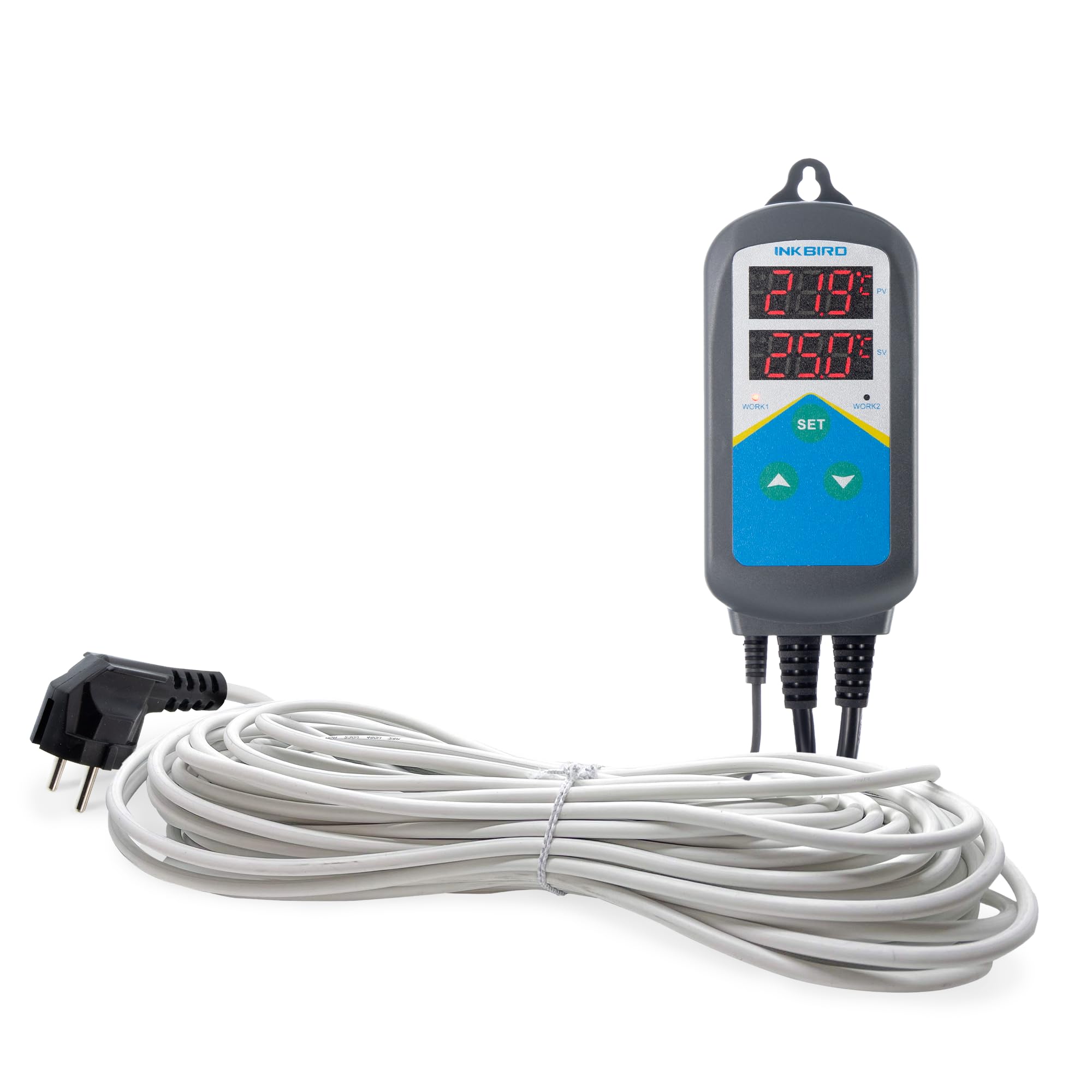 Frostschutz Heizkabel 24m 300W für 8-12 m³ Teiche | mit Thermostat & Digitalanzeige | IP68 wasserdicht | Teichheizung gegen Frost | Eisfreihalter schützt Fische & Pflanzen im Winter