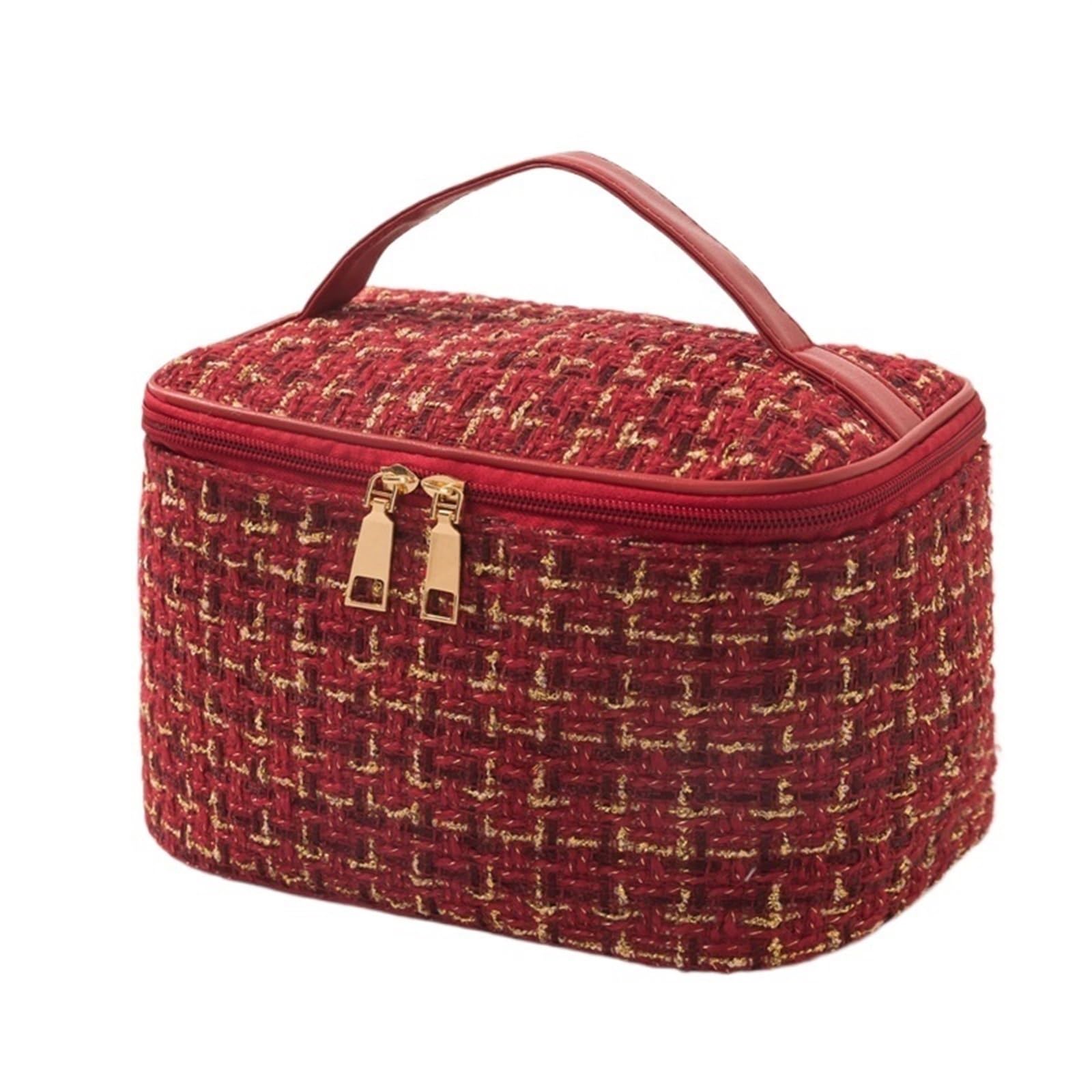 Grande borsa per trucchi da viaggio, Rosso, Taglia unica