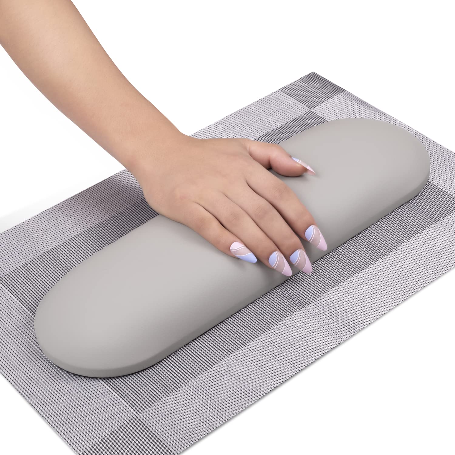 MERTERFLY Nail Arm Rest Pillow and Mat Luxury Salon Manicure Armrest Cushion Nail Art Hand Holder Manicure Hand Rest Cushion Pad Tool for Nail Tech